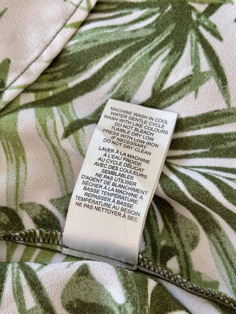 Mario Serrani Tropical Leaf Pattern Sleeveless Top Women’s Size Large - Picture 7 of 11
